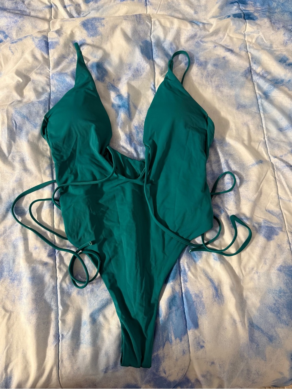 Kids One Piece Swimsuit in Teal Green